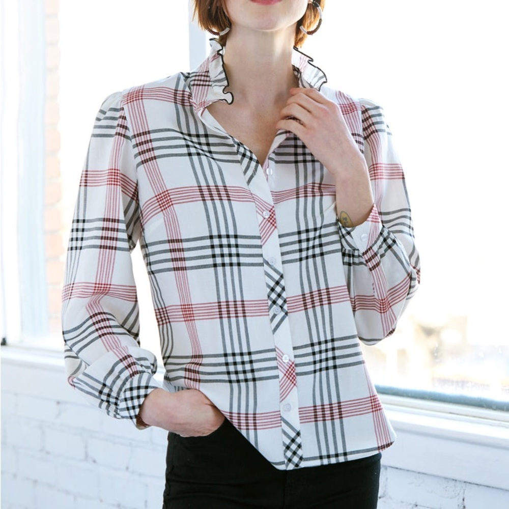Finley Mystie Britt Plaid S EUC